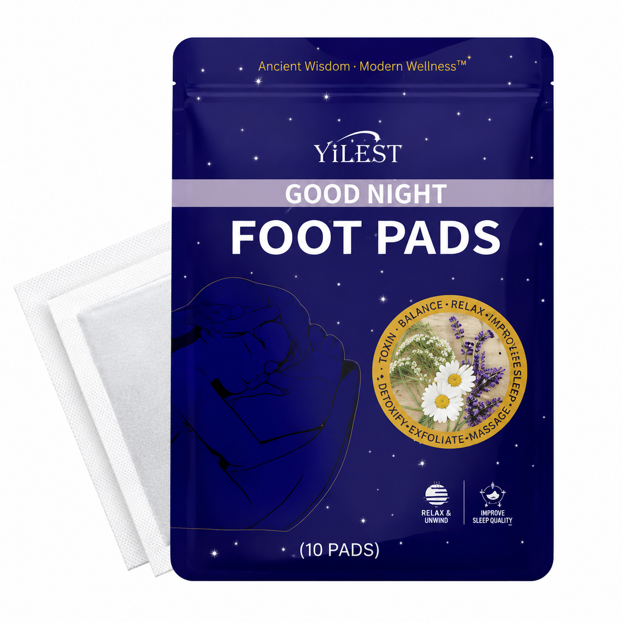 Relivoz Overnight Soothing Foot Pads (2-Pack)