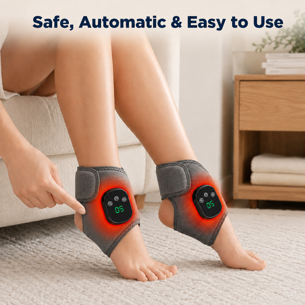 Relivoz Heated EMS Ankle Massager